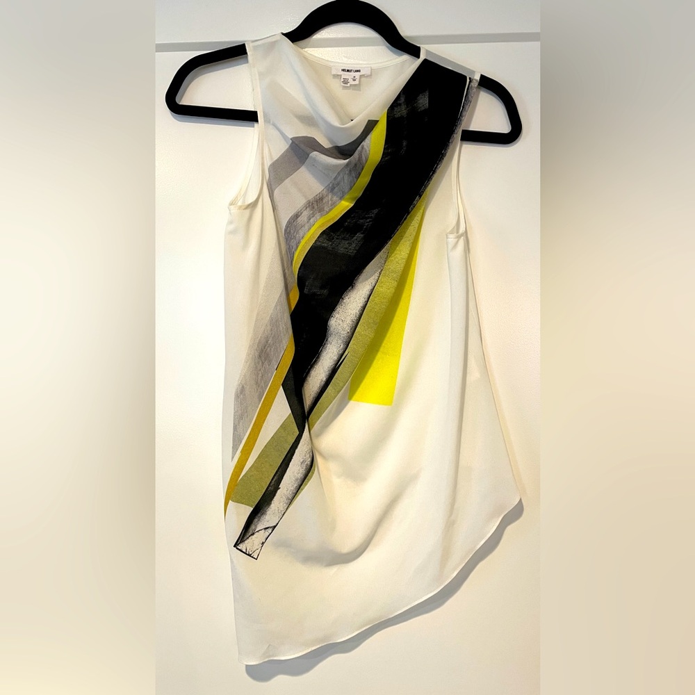 Helmut Lang Sleeveless Top with Abstract print- size P